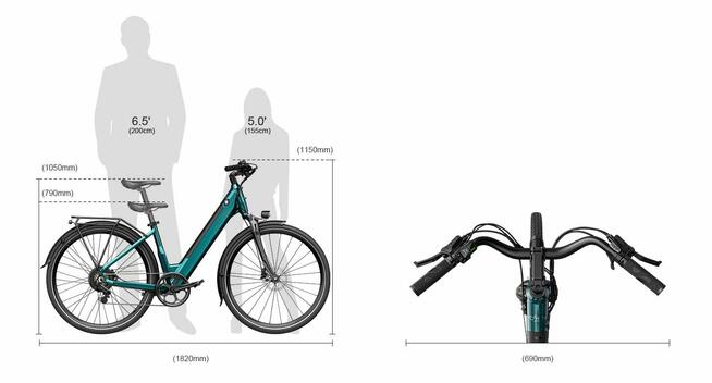 NOWOŚĆ Fiido C11 Pro miejski ebike 250W 48V 10.4Ah do 104KM