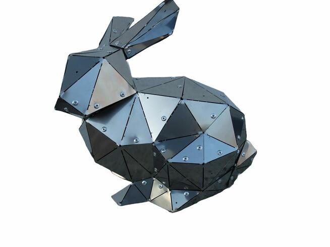 Rzeźby metalowe figurki zwierząt 3D do ogrodu salonu