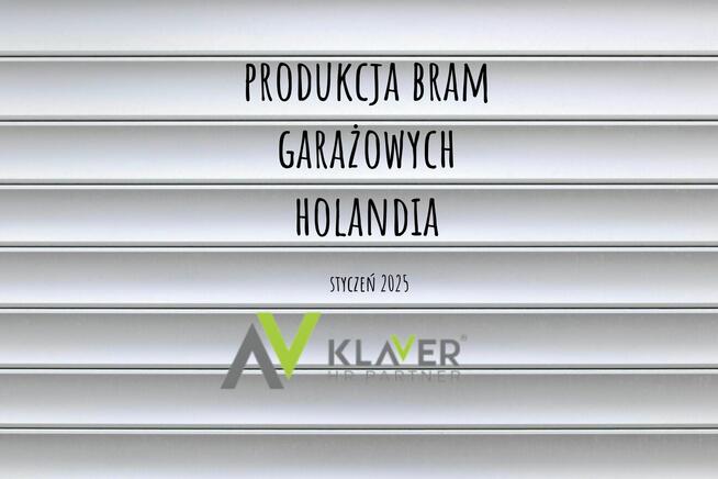 Praca Holandia - pracownik produkcji bram garażowych- 2025