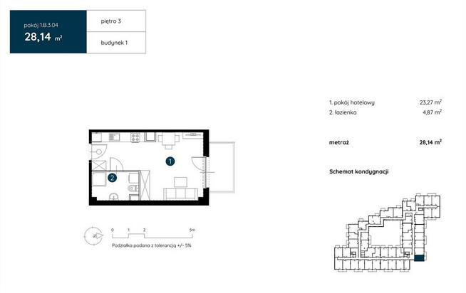 Apartament hotelowy/dla studenta/pod inwestycję/Fabryczna