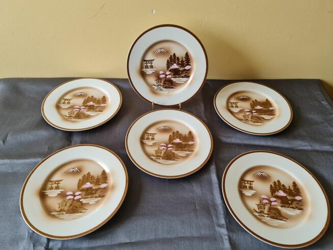 Japońska porcelana KUTANI - talerze