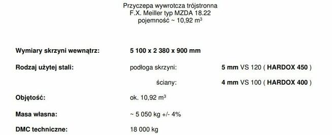Sprzedam przyczepę wywrotkę Meiller