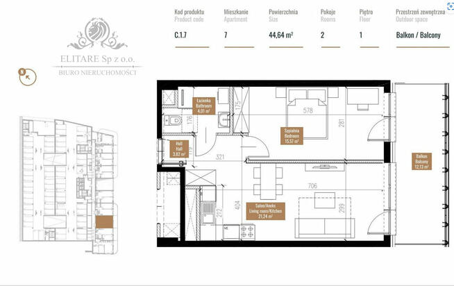 Apartament-2pok/duży balkon- Stare Miasto, 600m od Rynku!