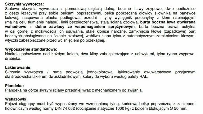 Sprzedam przyczepę wywrotkę Meiller