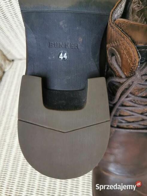 Lekkie trapery BUNKER Rozm.44 Skóra naturalna JAK NOWE