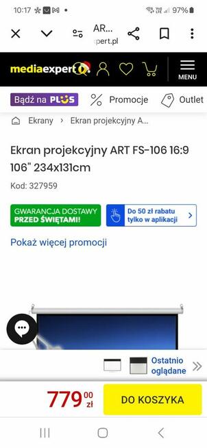 Sprzedam ekran elektryczny