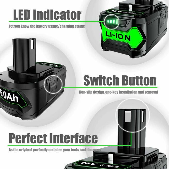 Akumulator bateria RYOBI 18V 6Ah system 0NE+