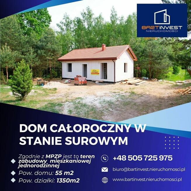 Nowoczesny dom całoroczny w stanie surowym