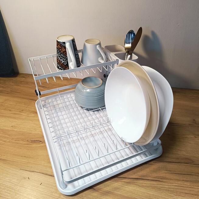 Nowe suszarki do naczyń dwupoziomowa elden ed3204 biała