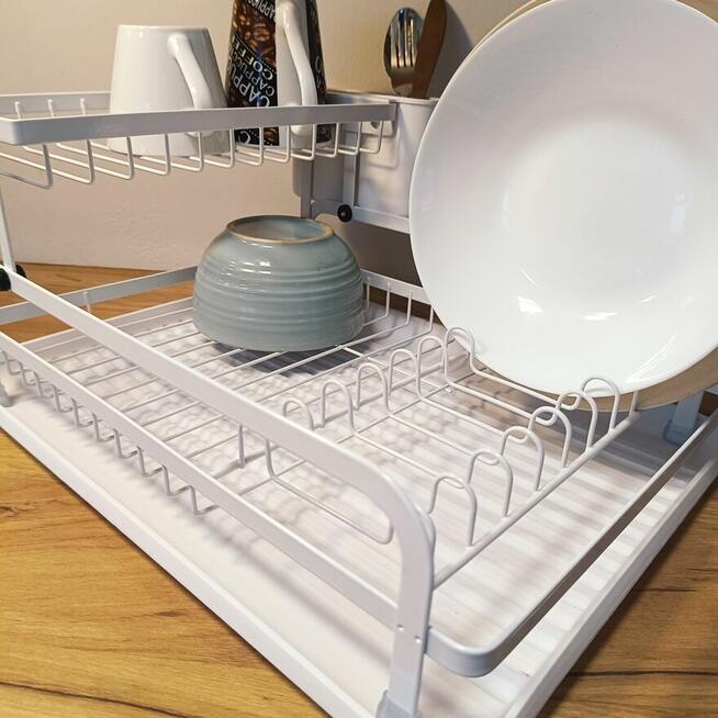 Nowe suszarki do naczyń dwupoziomowa elden ed3204 biała