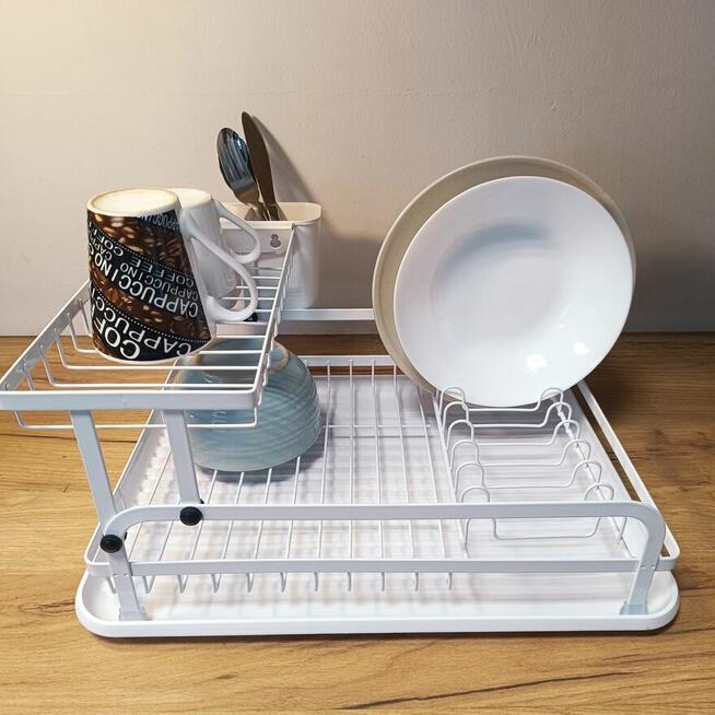 Nowe suszarki do naczyń dwupoziomowa elden ed3204 biała