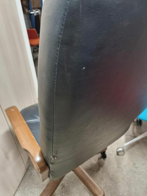 Fotel gabinetowy czarny skórzany do domu salonu fotele skóra