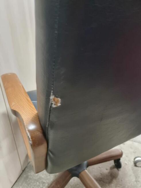 Fotel gabinetowy czarny skórzany do domu salonu fotele skóra