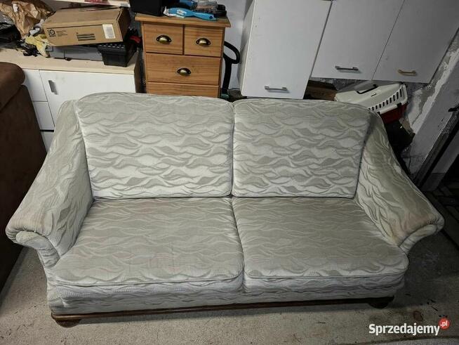 Kanapa Wypoczynek 2 Osobowa na Drewnianych Nogach