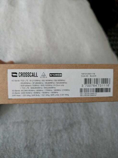 Telefon budowlany CROSSCALL Core-x5 + szybka zabezpieczajaca