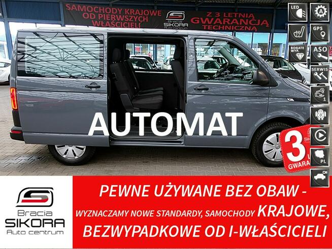 Volkswagen Transporter 5-osób AUTOMAT GWARANCJA 1wł Kraj Bezwyp FullLed+NAVI+KAMERA FV23%