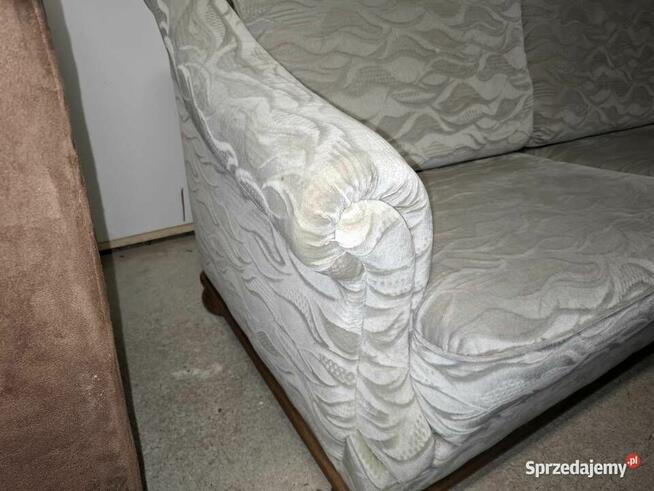 Kanapa Wypoczynek 2 Osobowa na Drewnianych Nogach