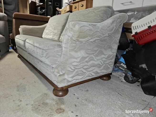 Kanapa Wypoczynek 2 Osobowa na Drewnianych Nogach