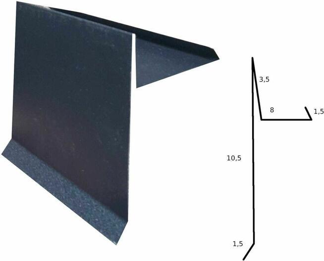 Obróbki dekarskie do 8MB Wykończenia Parapety Listwy płyty