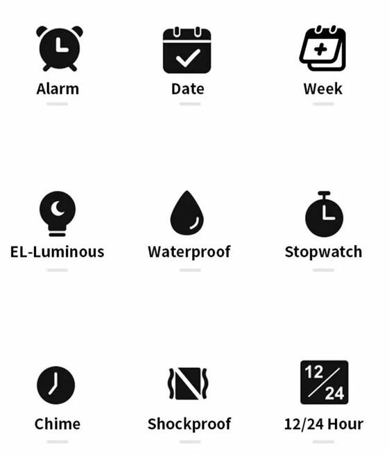 CASIO LED digital, sportowy, MILITARY, SWIMM zegarek