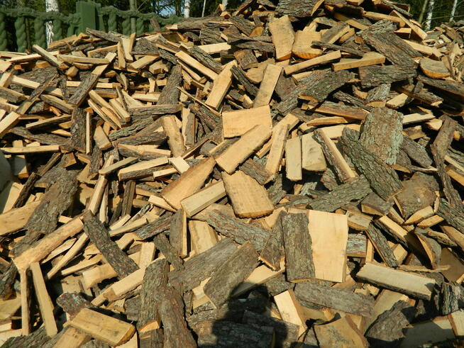 Opał - pocięta zrzyna olchowa drewno rozpałka węgiel pellet