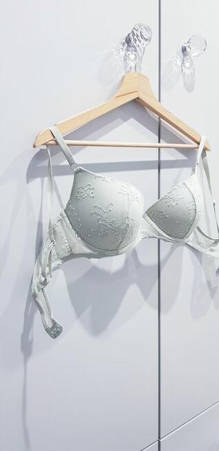 Pistacjowy biustonosz damski H&M