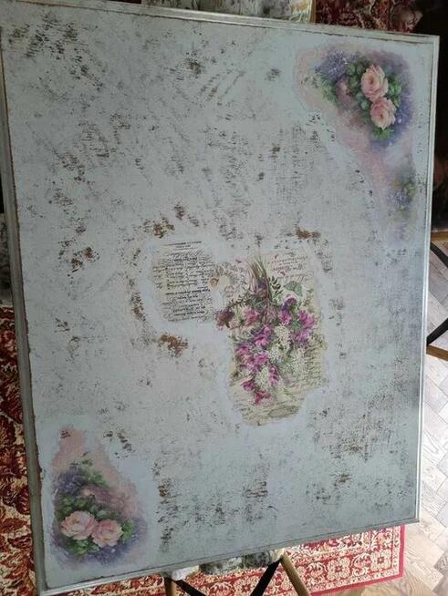 Dębowy stuł decupage