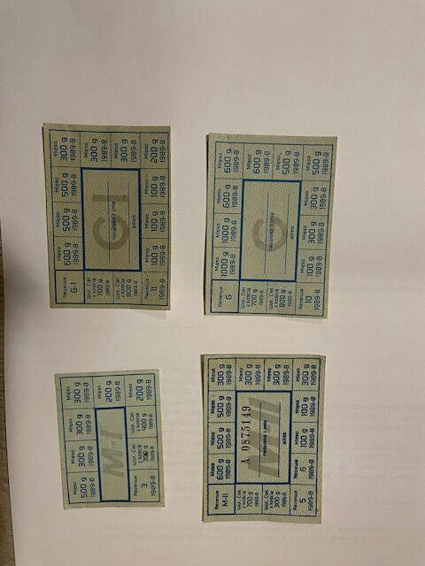 Sprzedam pamiątkowe kartki żywnościowe z okresu PRLu...