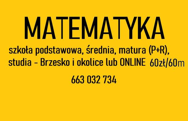 Korepetycje matematyka - szkoła, e8, matura, studia, mgr UJ