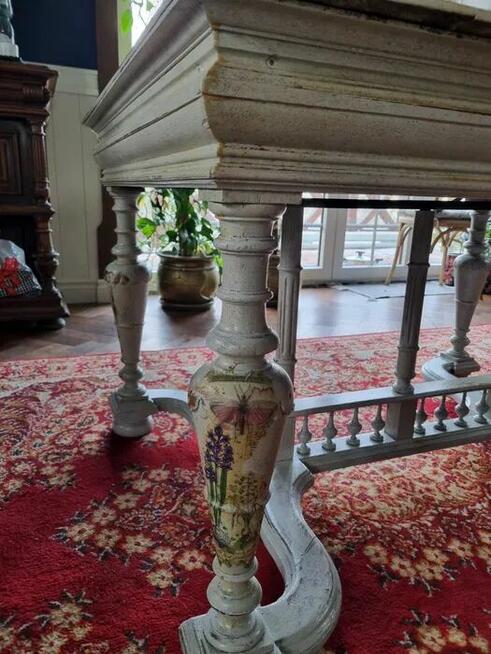 Dębowy stuł decupage