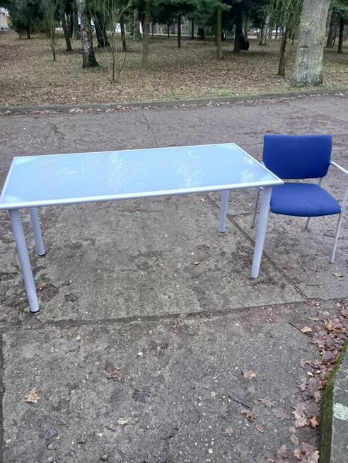 Stół szklany 156x78x74 cm stoły szklane konferencyjne kuchni