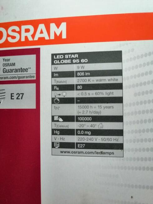 ŻARÓWKI ENERGOOSZCZĘDNE OSRAM 60W