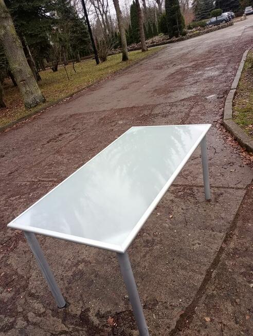 Stół szklany 156x78x74 cm stoły szklane konferencyjne kuchni