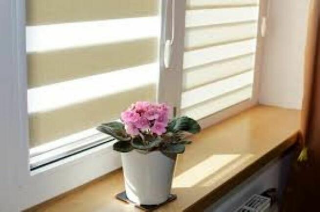 Rolety materiałowe w prowadnicach, Dzień/Noc, wolnowiszące.