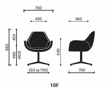 Fotel konferencyjny Profim Fan 10F obrotowy na kółkach fotel