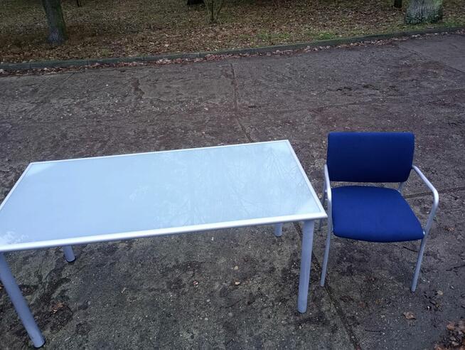 Stół szklany 156x78x74 cm stoły szklane konferencyjne kuchni