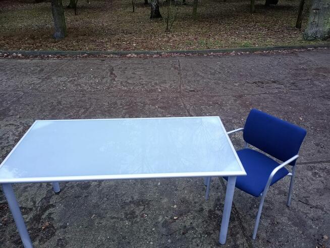 Stół szklany 156x78x74 cm stoły szklane konferencyjne kuchni