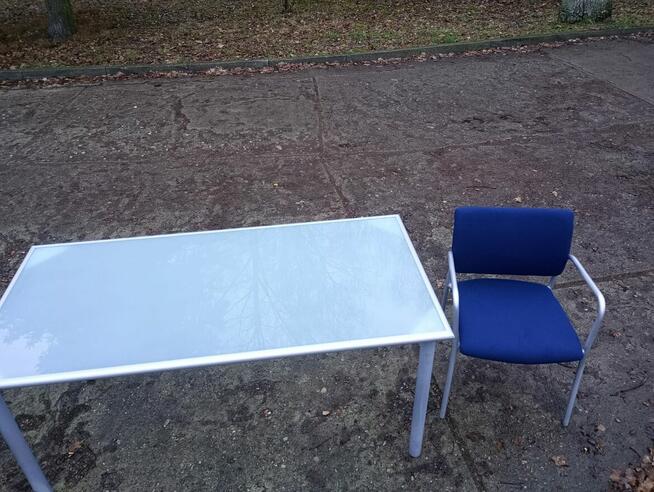 Stół szklany 156x78x74 cm stoły szklane konferencyjne kuchni