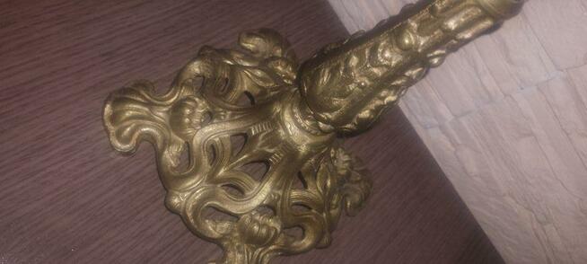 Przepiękny unikatowy świecznik pięcioramienny wykonany z mos