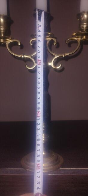 ŚWIECZNIK TRZY RAMIENNY Z MOSIĄDZU