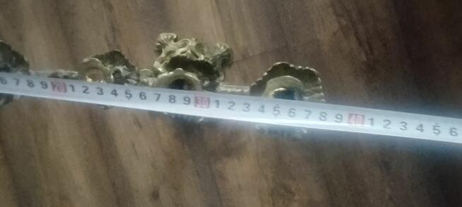 Unikatowy świecznik pięcioramienny wykonany z mosiądzu