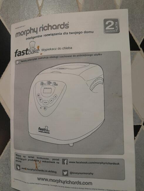 Wypiekacz do chleba Morphy Richards - Fast Bake