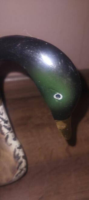 Kaczka wykonana z mosiądzu ręcznie malowana