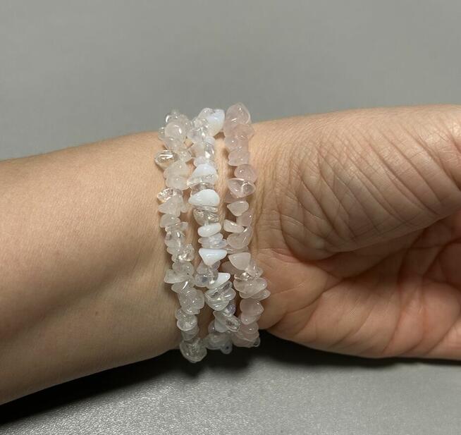 Bransoletki zestaw kamienie naturalne/Opal, Kwarc, Kryształ