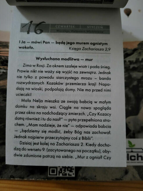 Katolicki Kalendarz 2025 - listkowy tzw. zdzierak