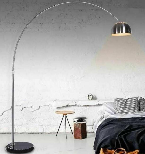 Lampa podłogowa chrom stojąca duża z regulacją