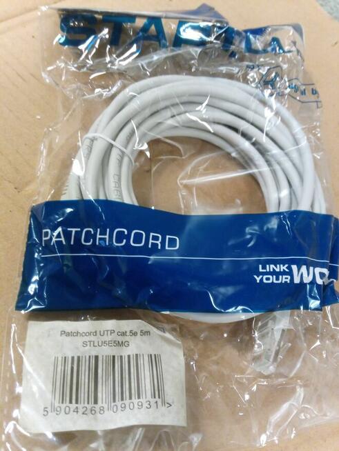 Kabel patchcord UTP cat.5e kable 3m i 5m Cabletech Eco-Line