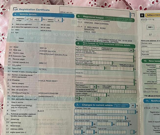 Mercedes W124 300 24V 220 PS skrzynia Getrag biegi odwrotnie