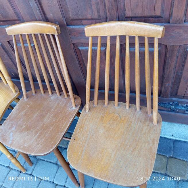 Krzesła drewniane z PRL-u 500 zł