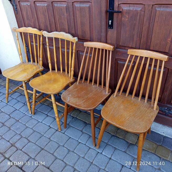 Krzesła drewniane z PRL-u 500 zł